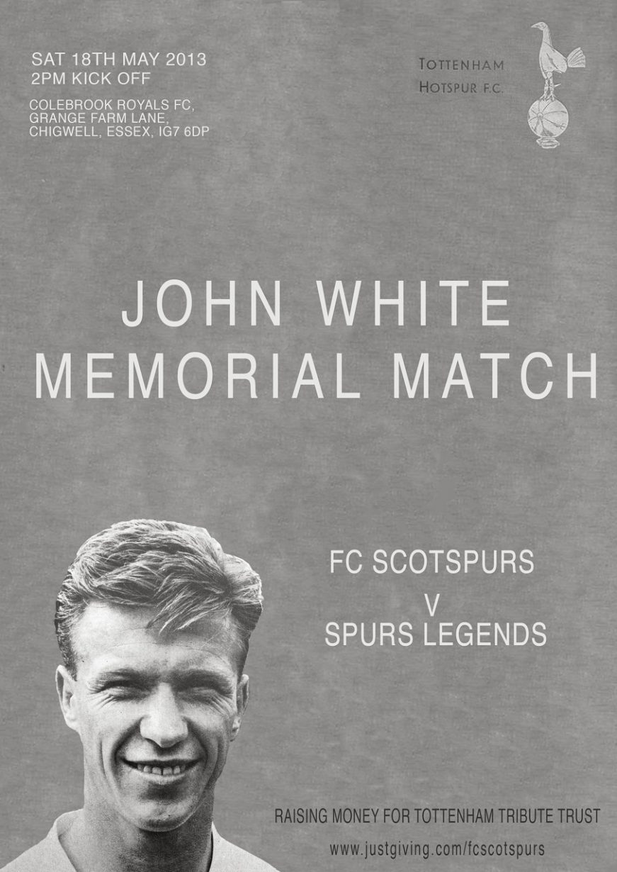John White to be remembered by ExTottenham stars Tottenham Hotspur